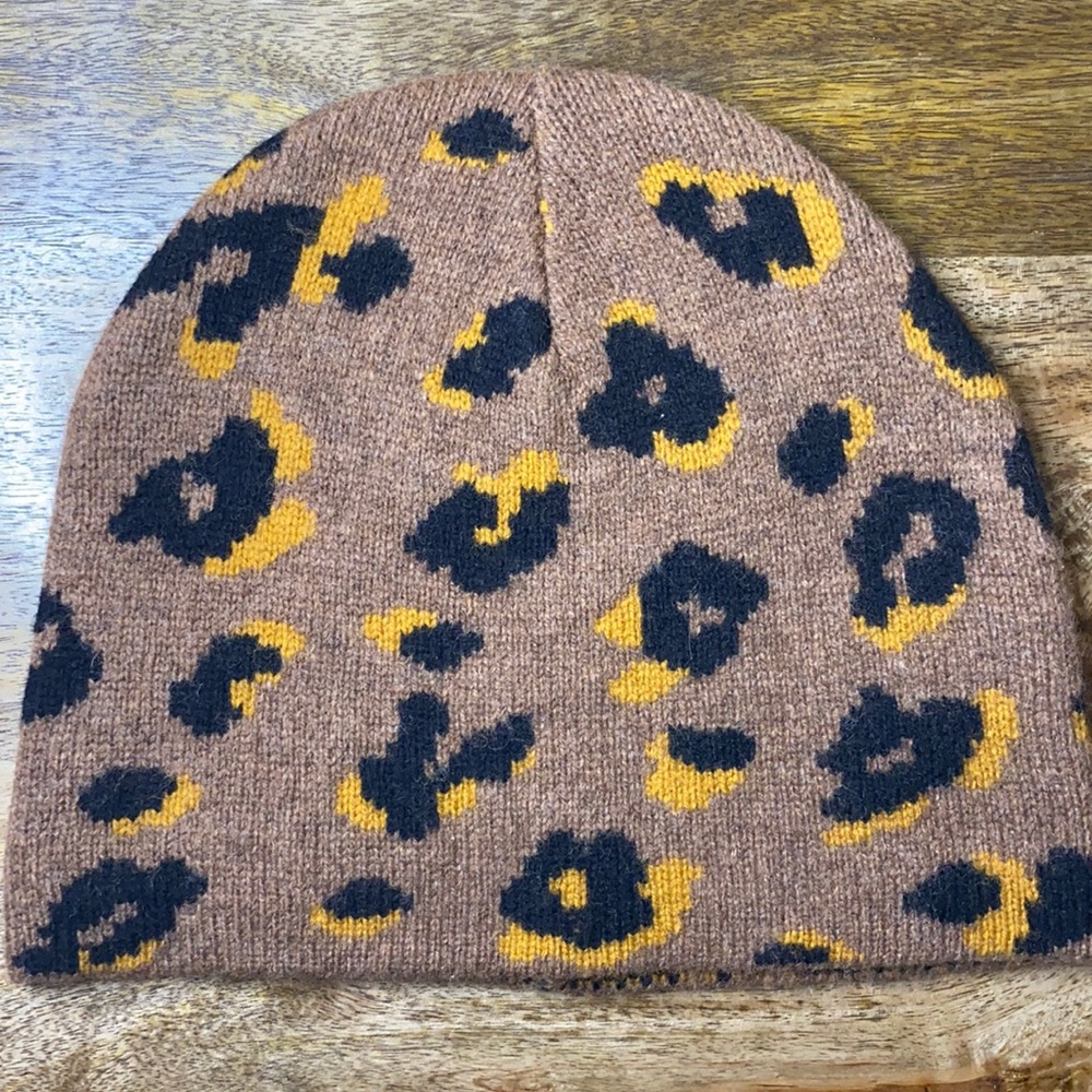 Madewell Merino Wool Leopard Print Beanie